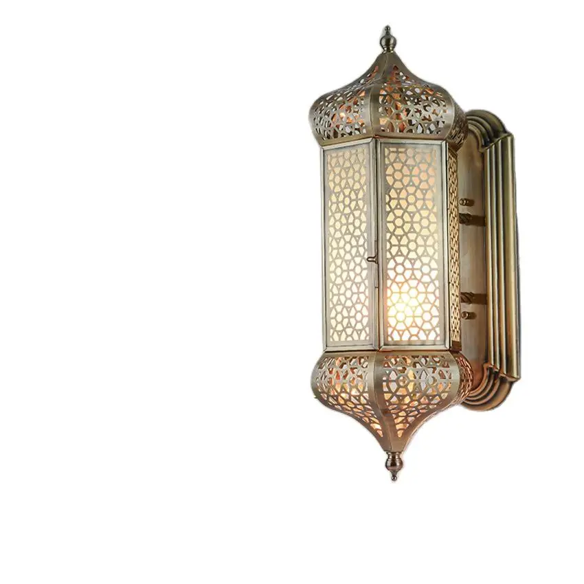 

Moroccan custom bronze wall lamps decorative lamp hotel restaurant vintage aisle living room dining room wall sconces lights