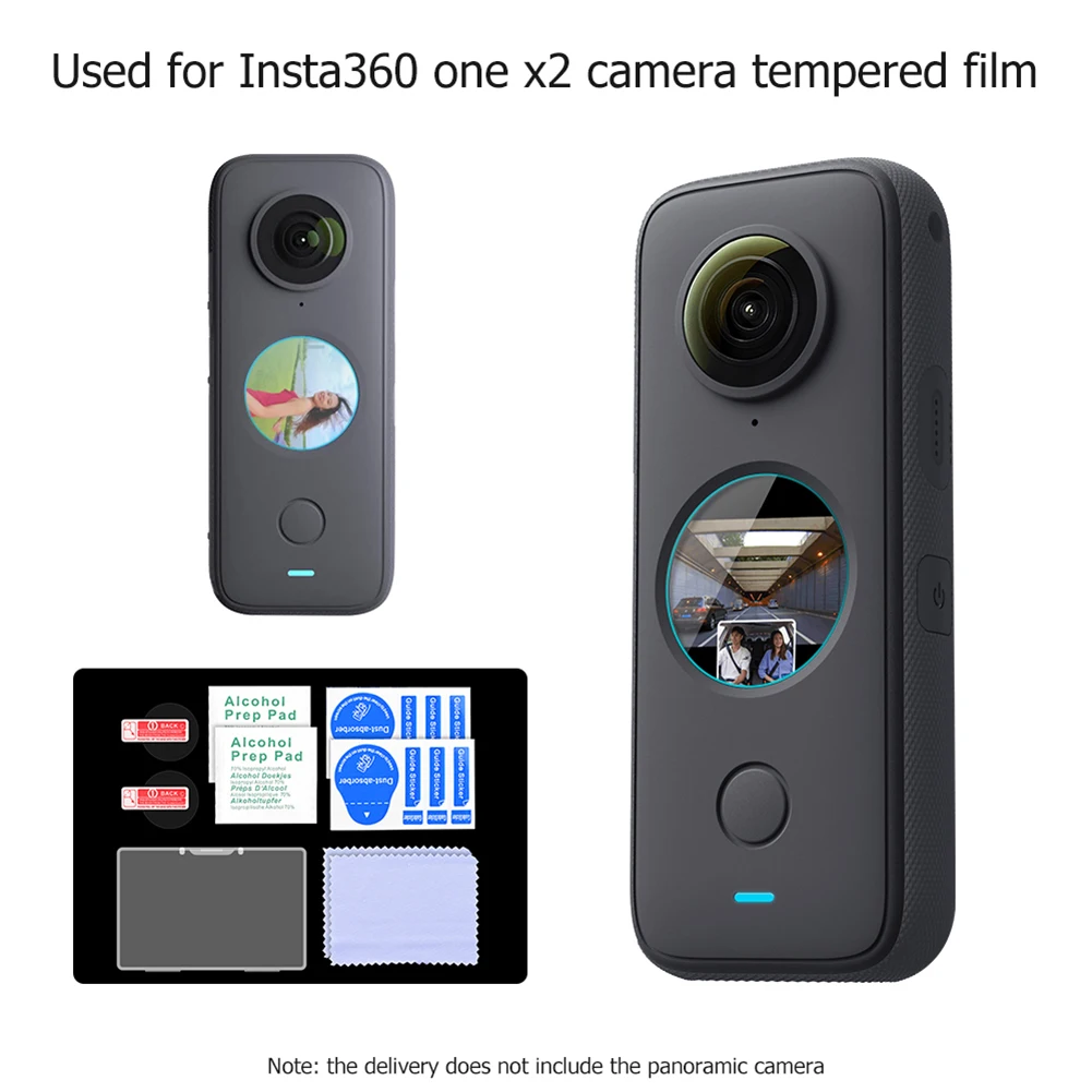 

1/2 Pack Clear Transparent Tempered Glass Screen Protector Lens Screen Protector Protective Film for Insta360 ONE X2