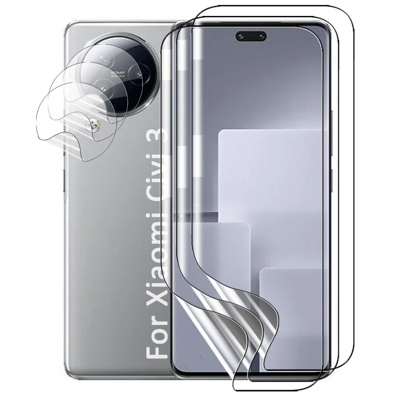

Hydrogel Film for Xiaomi Civi 3 Screen Protector HD Clear Soft Film Back Camere Lens Cover for Xiaomi Mi Civi3 Phone Accessories