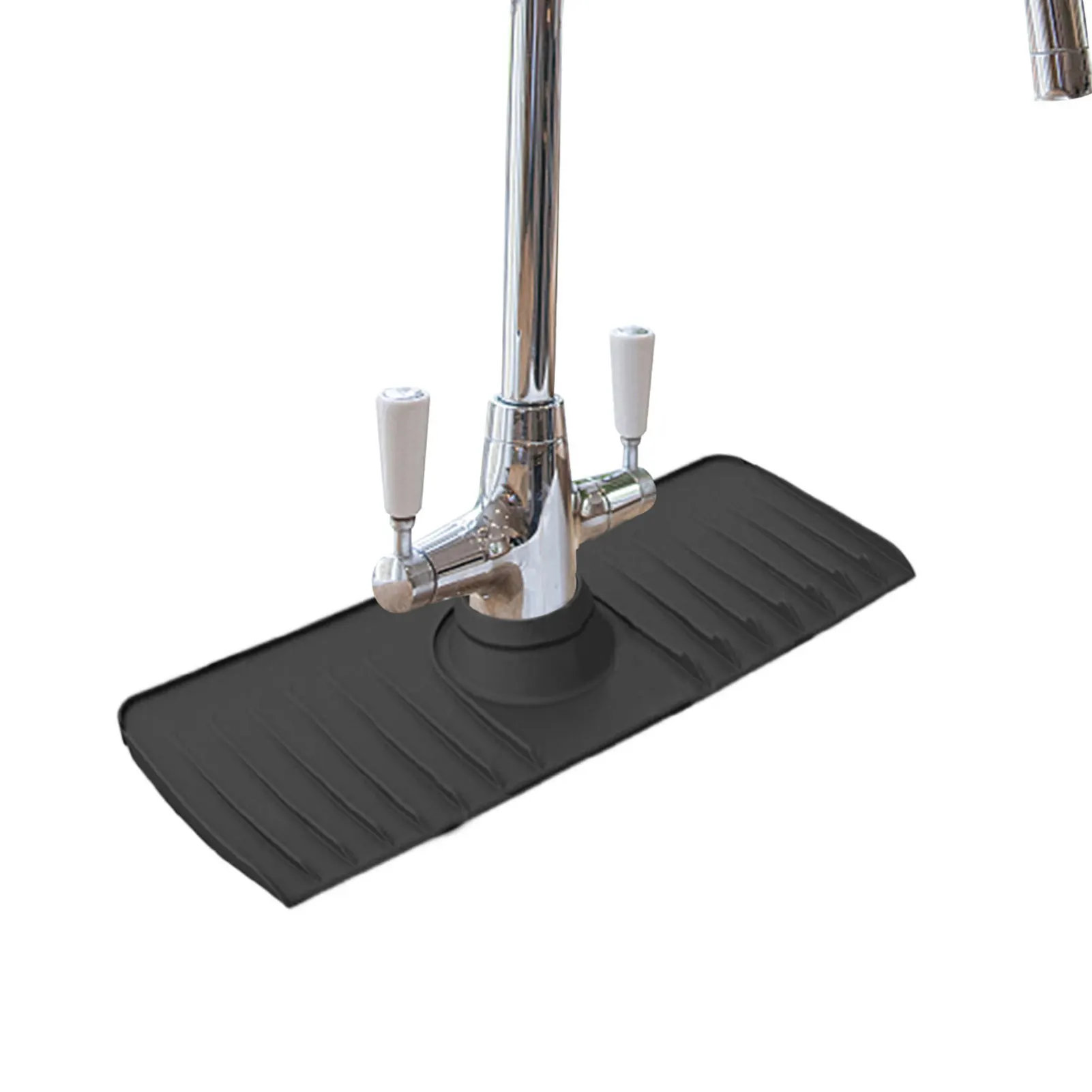 

Silicone Faucet Splash Catcher Mat Kitchen Faucet Absorbent Mat Sink Splash Guard Kitchen Sink Draining Pad Bathroom Gadgets