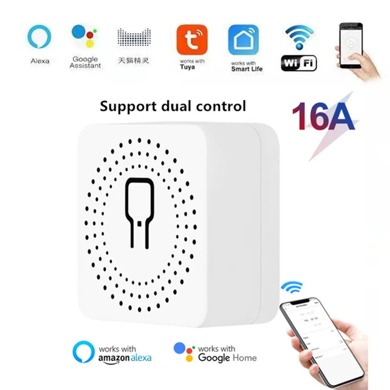 

Умный мини светильник выключатель с Wi-Fi, 10 А, 16 А
