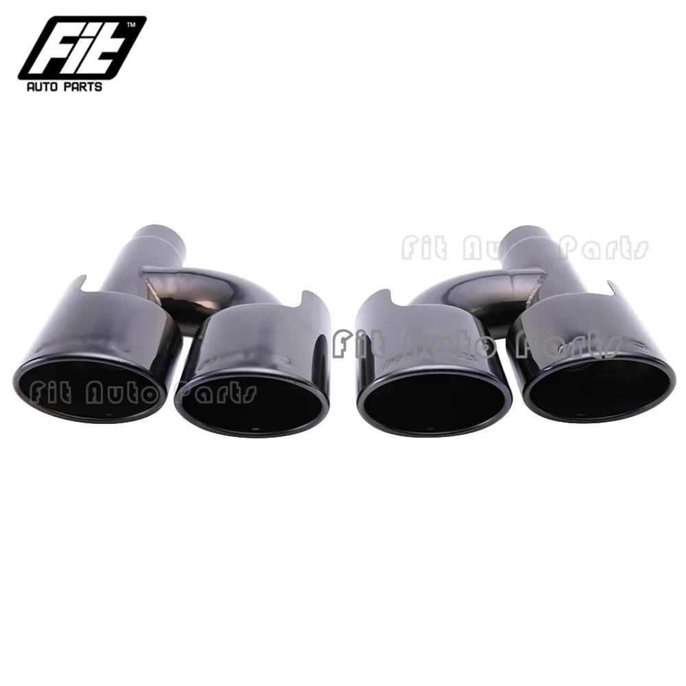

1 PCS stainless steel car exhaust pipe dual muffler tip tail pipe for AG for be-nz C Class C250 C300 W204 silver black