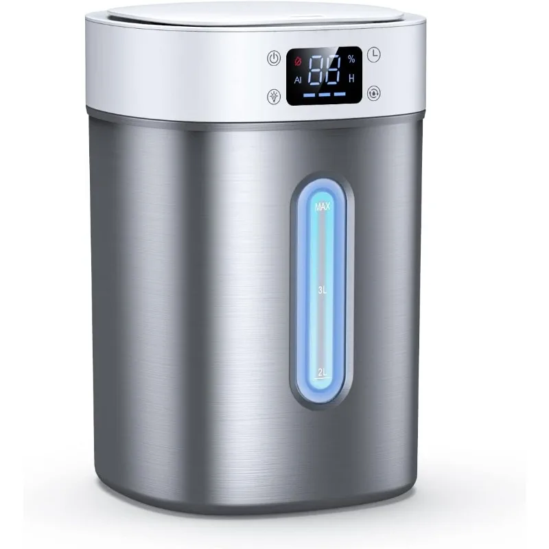 

LED Humidifiers for Bedroom Large Room Home,304 Stainless Steel Water Tank 4L Cool Mist Top Fill Ultrasonic humidifiers for Baby