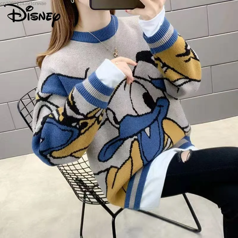 

Женский свитер с принтом «Дональд Дак», в стиле «Харадзюку»