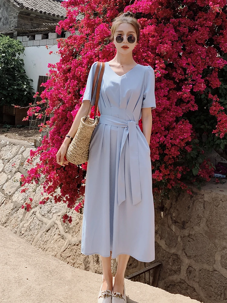 Платье Другой Лето Однотонное