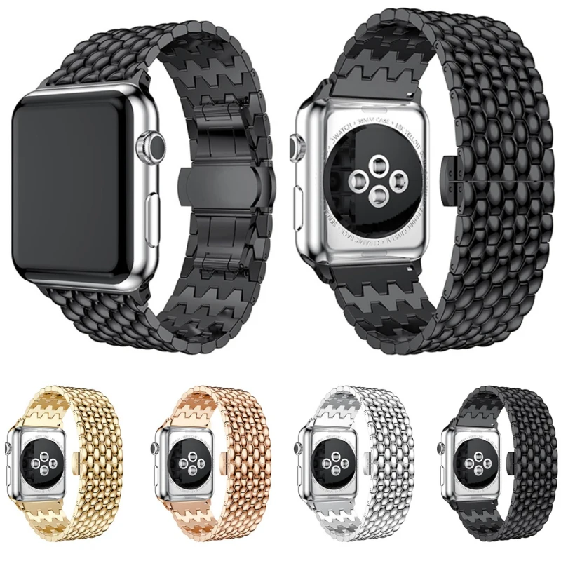 Ремешок из нержавеющей стали для Apple watch band 38 мм 42 металлический спортивный