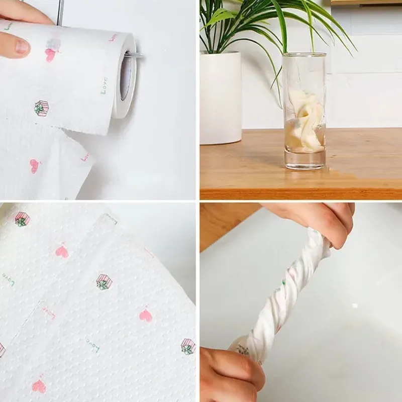 Многоразовая тряпка для мытья посуды утолщенная впитывающая Нетканая моющаяся