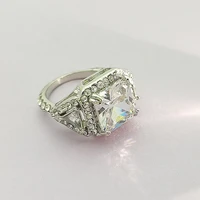 fashion personality luxury silver ring temperament light luxury womens ring womens great holiday gift hand jewelry