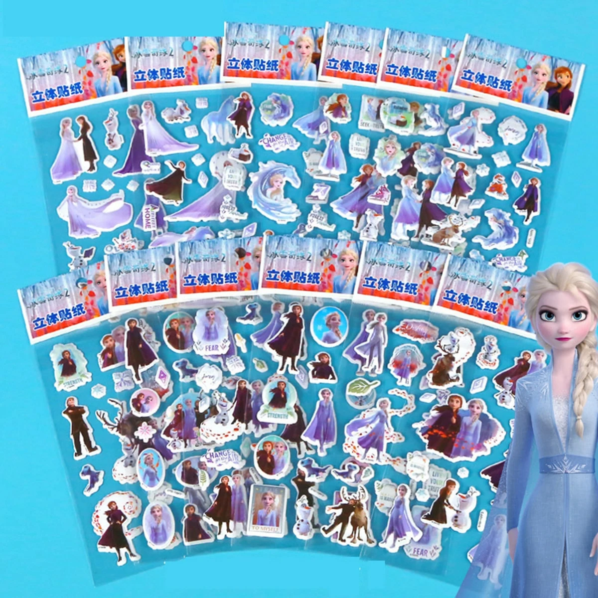 12 шт. наклейки из мультфильма Холодное сердце