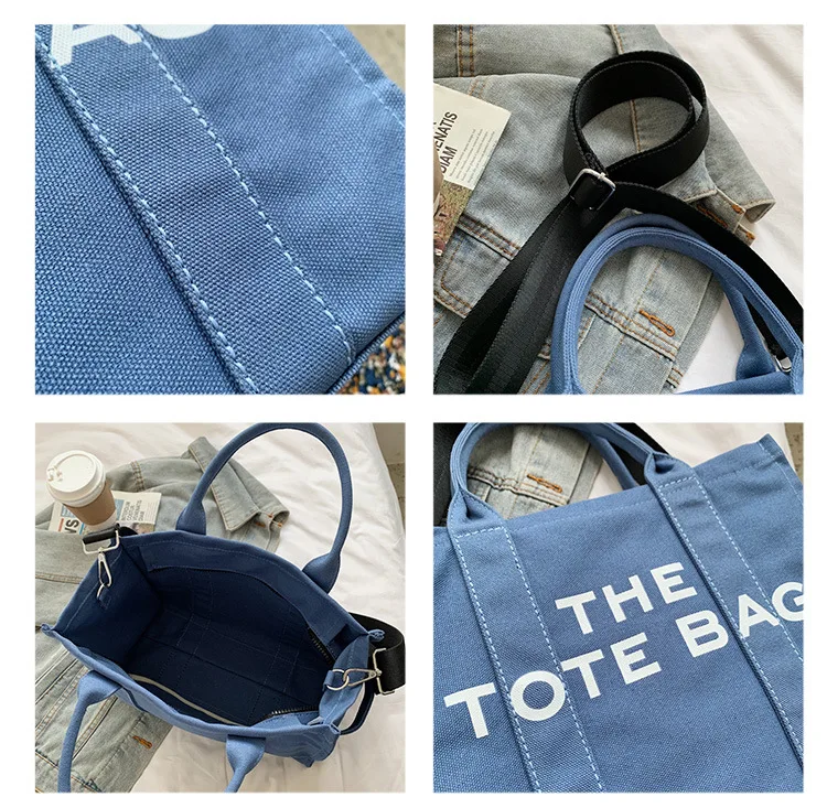 Большая Холщовая Сумка-тоут для женщин тканевый саквояж на плечо покупок Женская