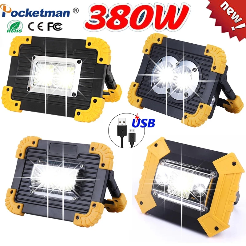 

LED Work Lights Outdoor Waterproof Camping Light Spotlight Emergency Light Portable Tent Light Multifunctional Work Light