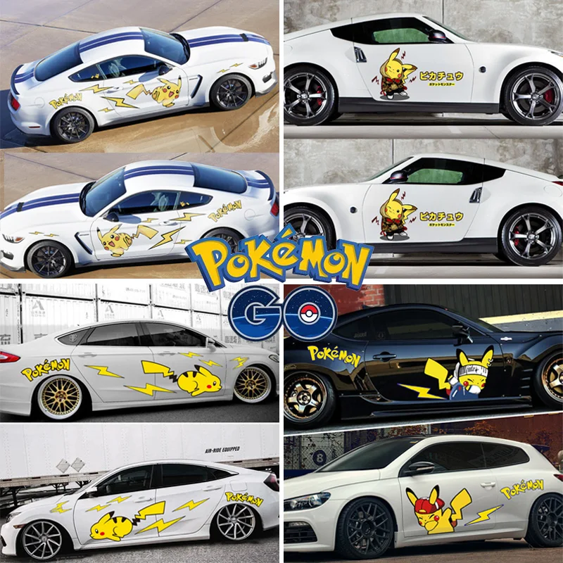 Покемон Пикачу Автомобильная наклейка для Mercedes Benz Мультяшные милые наклейки на