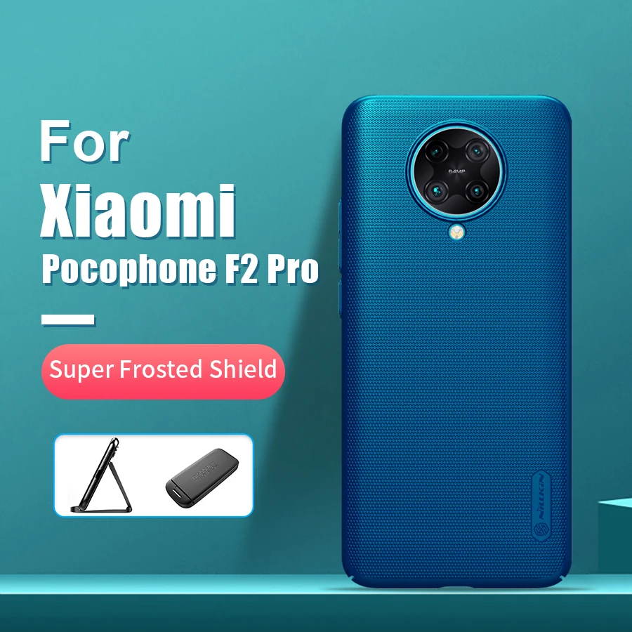 

For Xiaomi Pocophone F2 Pro case 6.67 NILLKIN Frosted PC Matte hard back cover Gift Holder for Xiaomi Poco F2 Pro Redmi K30 Pro