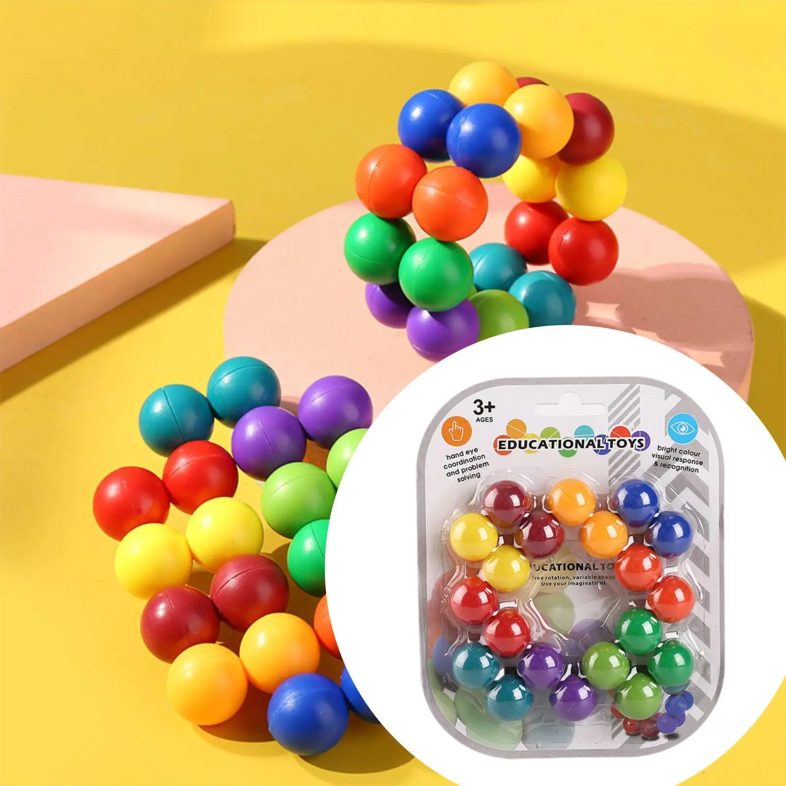 Сенсорные игрушки неразъемный Радужный шар для детей мальчиков и девочек