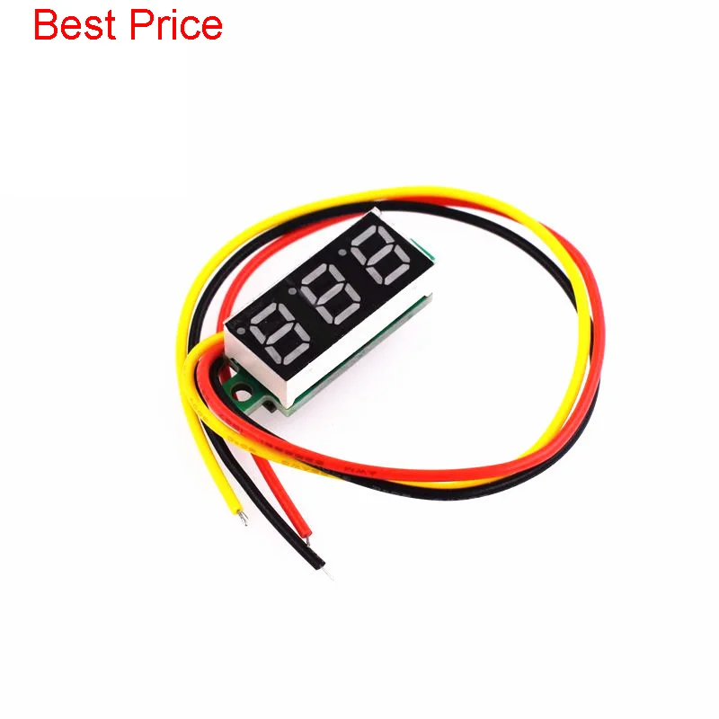 

100Pcs 0.28 Inch Ultra Small Digital Dc Adjustable Dc 0-100v Monitor Battery Voltage Led Digital Display 2-line 3-line Universal
