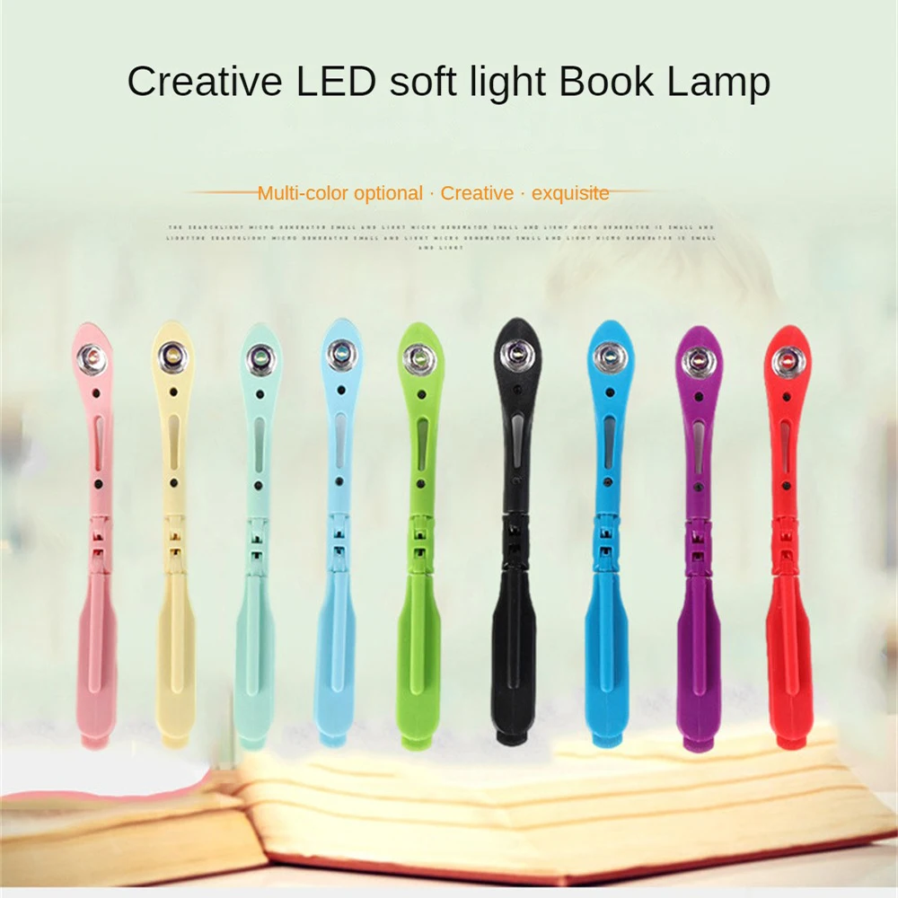 Reading Light Flashlight For Bedroom Eye Protection Multi-color Book Lights With Clamp Mini Led Small Children's Night Bookmarks