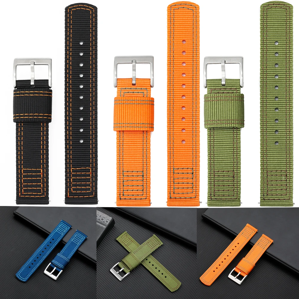 Ремешок тканевый для мужских и женских часов мягкий спортивный сменный Браслет