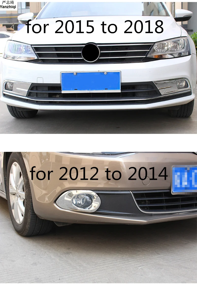 

Free Shipping 2pcs/lot ABS Chrome Front fog lamp housing frame fog lamp decoration frame for Volkswagen VW 2012-2018 JETTA6 MK6