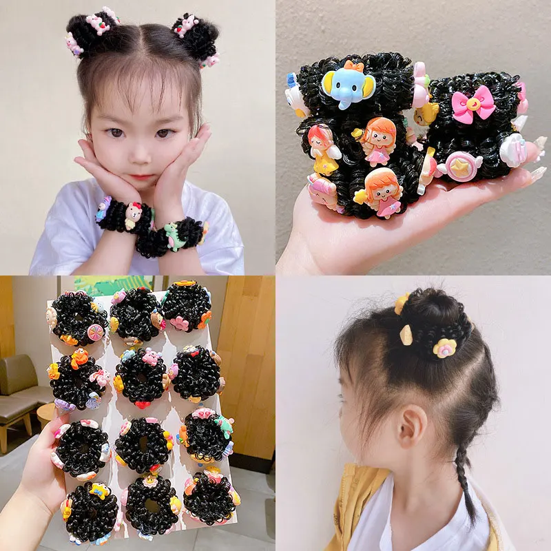 

Trendy Bear Rabbit Wig Baby Rubber Band Ball Head Elastic Girls Children's Headdress Reel Hair Curler Ball Head Hair Accessories