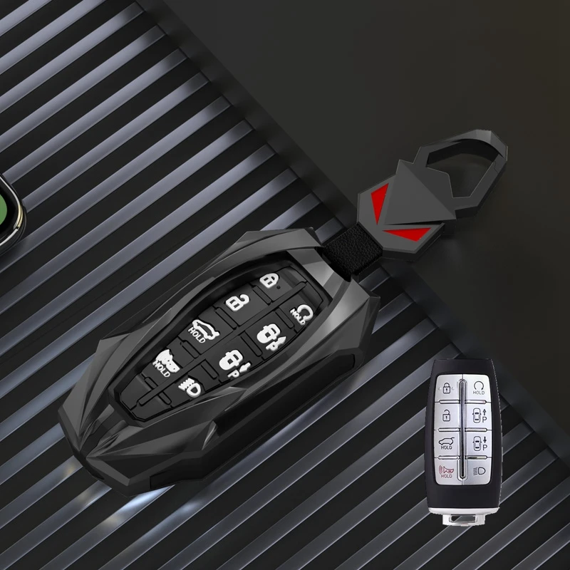 

Car Remote Key Fob Key Case Cover Holder For Hyundai Genesis GV70 GV80 2020 20212022 Key Protective Accessories