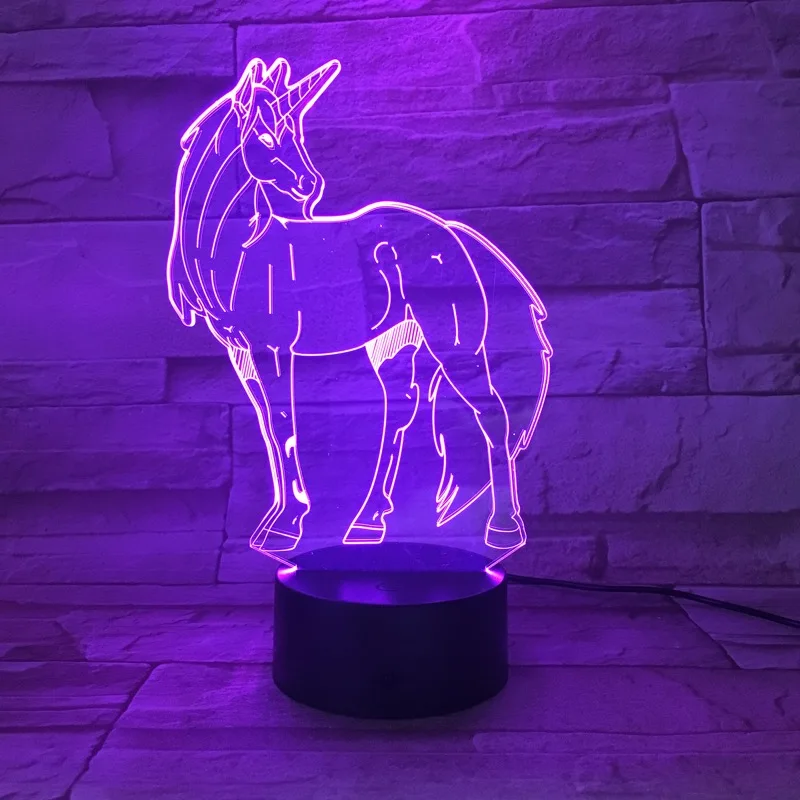 

Ночсветильник Nighdn 3d, креативная Настольная лампа с 3d рисунком единорога, ночник для спальни, праздничные подарки для семьи