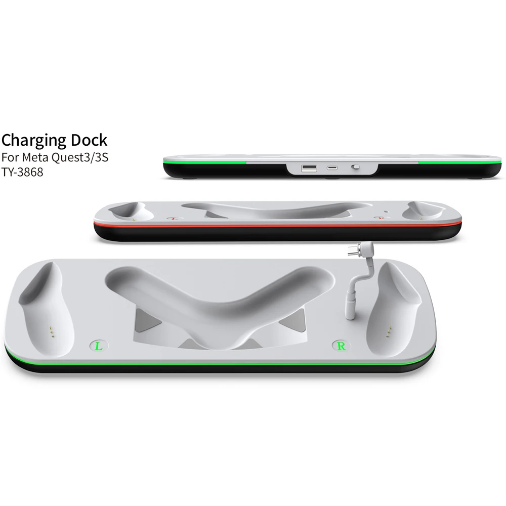 Зарядная док-станция для Mate Quest 3S зарядная станция гарнитуры и контроллеров VR с 2