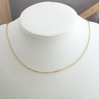qmhje thick 2mm gold silver color diy necklace chain basic slim brass women men choker link jewelry accessory geometric 455cm