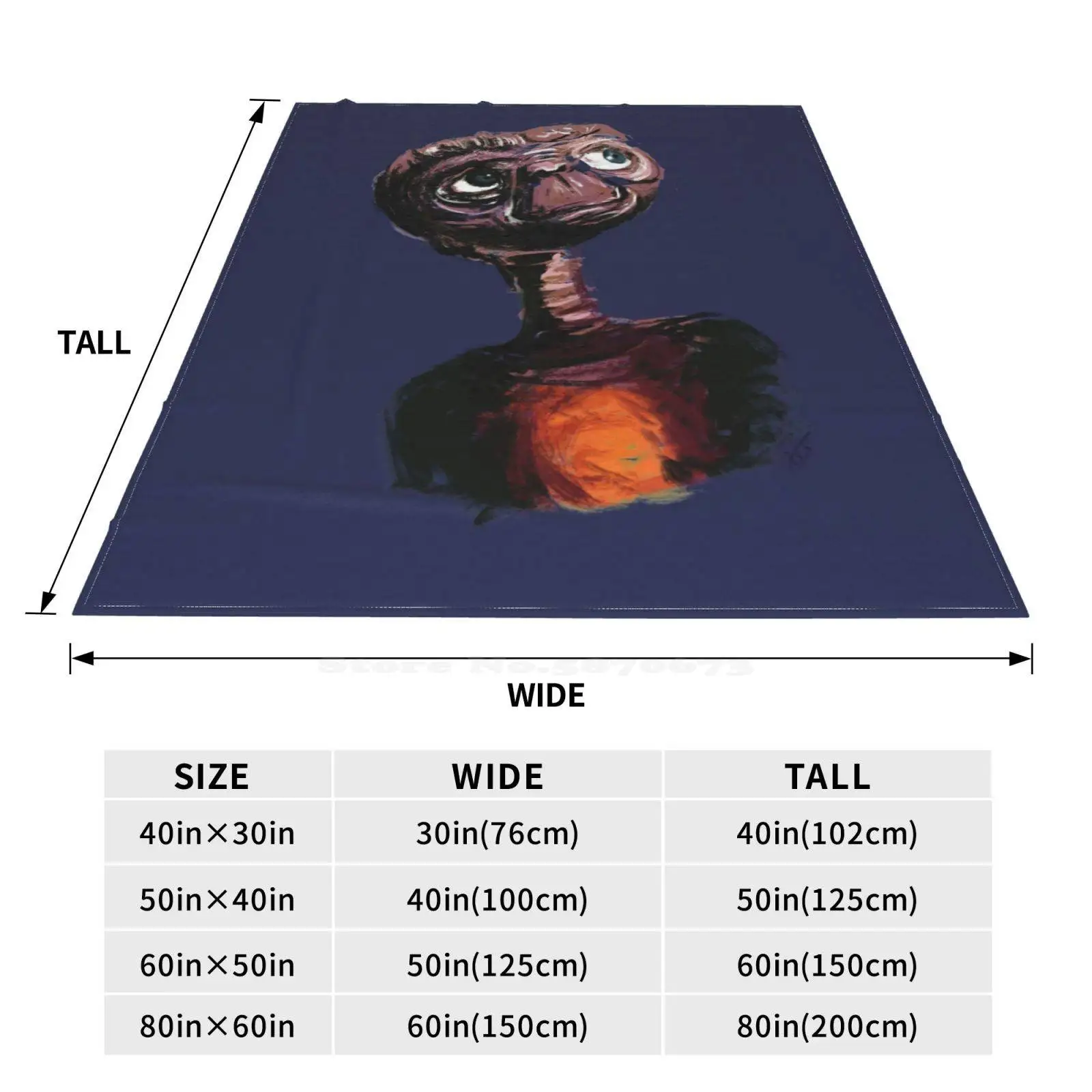 E.T.-Экстра-наземная фотография высокое качество теплое фланелевое одеяло