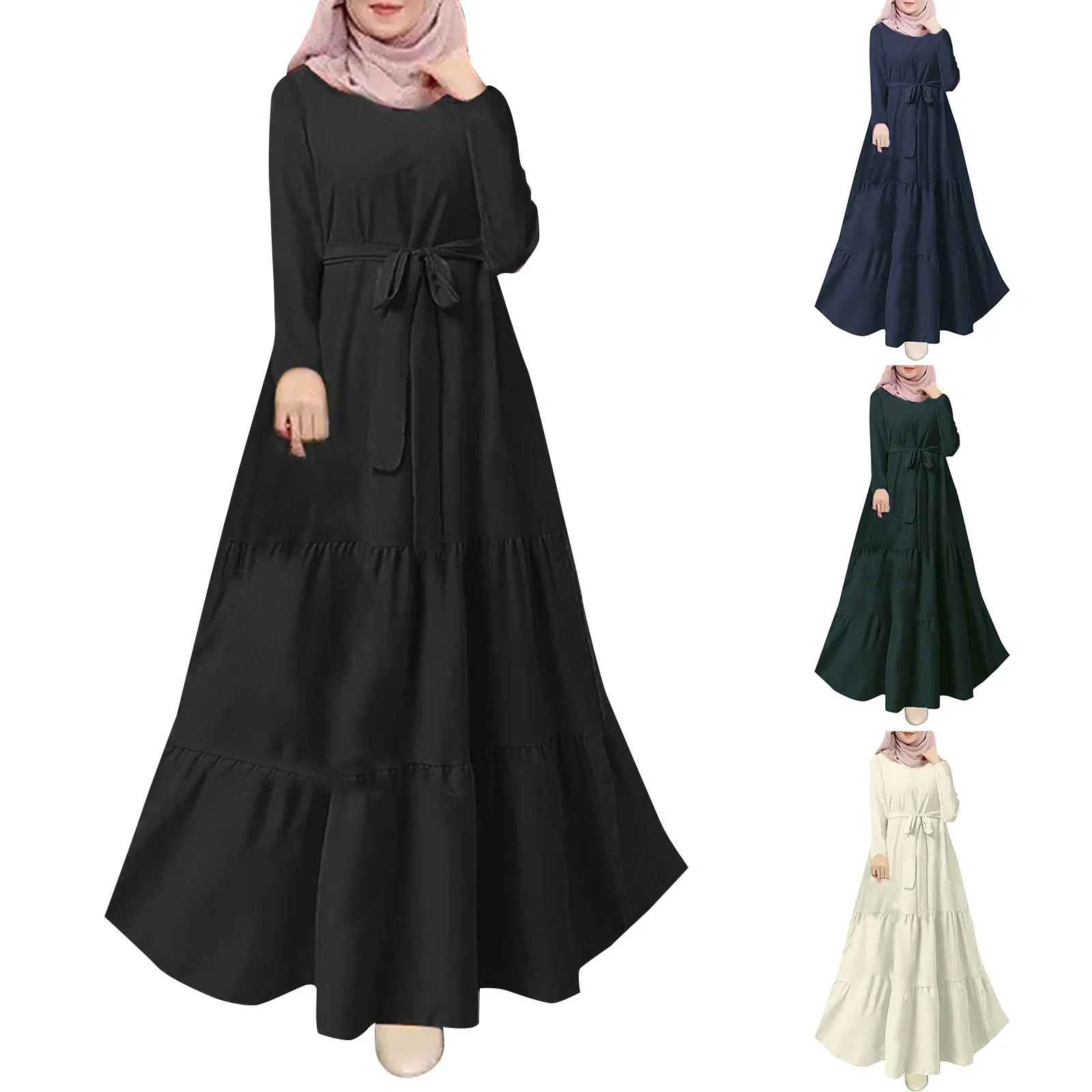 

Women's Dress Printed Robe Long Dress Muslim Clothing Maxi Nightgowns Women