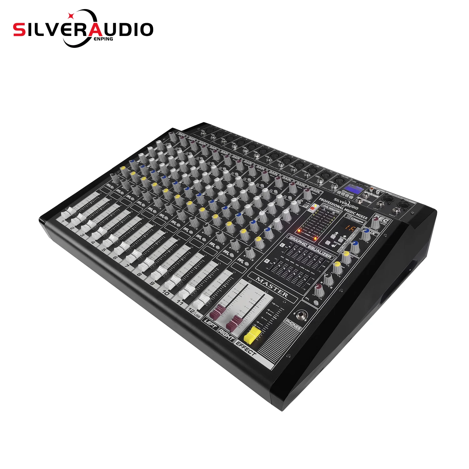 GAX-PMX12 Профессиональный 12-канальный микшер 500 Вт + 48 В Фантомное питание 16 DSP