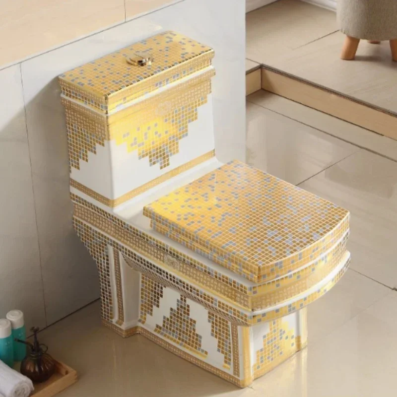 Современный золотой туалет с мягким закрыванием роскошная мода для ванной