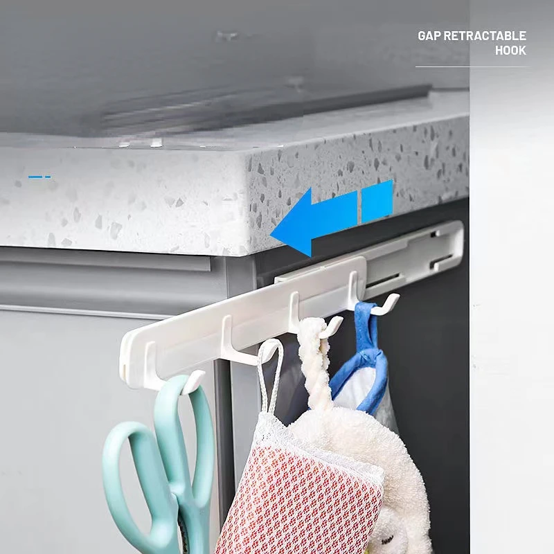 

Крючок для полотенец, Белый настенный Регулируемый держатель для одежды в гостиную, спальню, кухню, прихожую