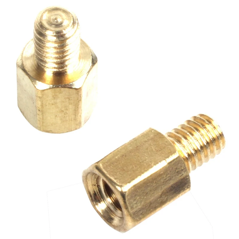 

60 Pcs PC PCB Mainboard Spacer Hexagonal Brass M3 X 5 + 4 Mm