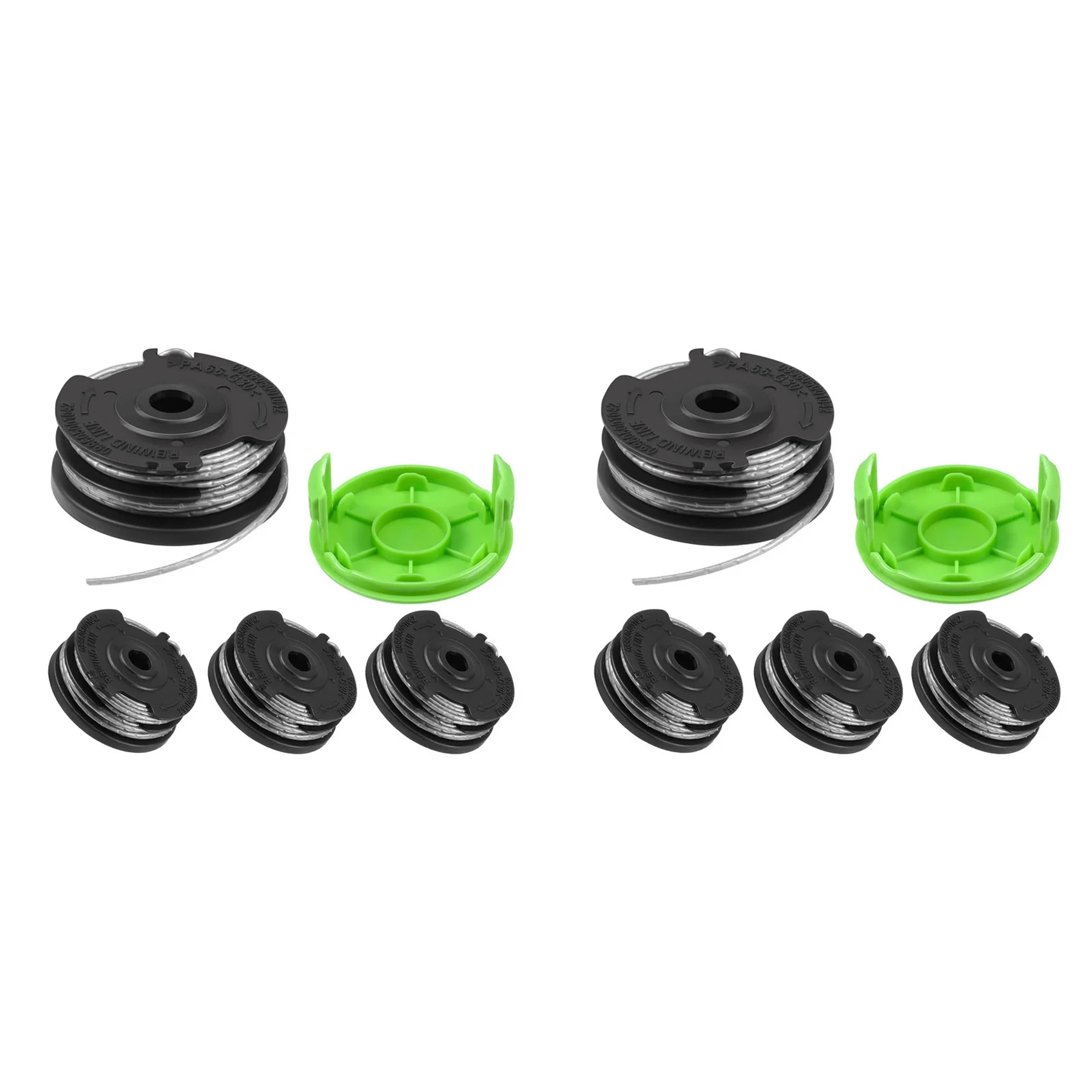 

Dual Line String Trimmer Replacement Spool for Greenworks 2900719,20Ft 0.065Inch (8 Spool + 2 Cap)