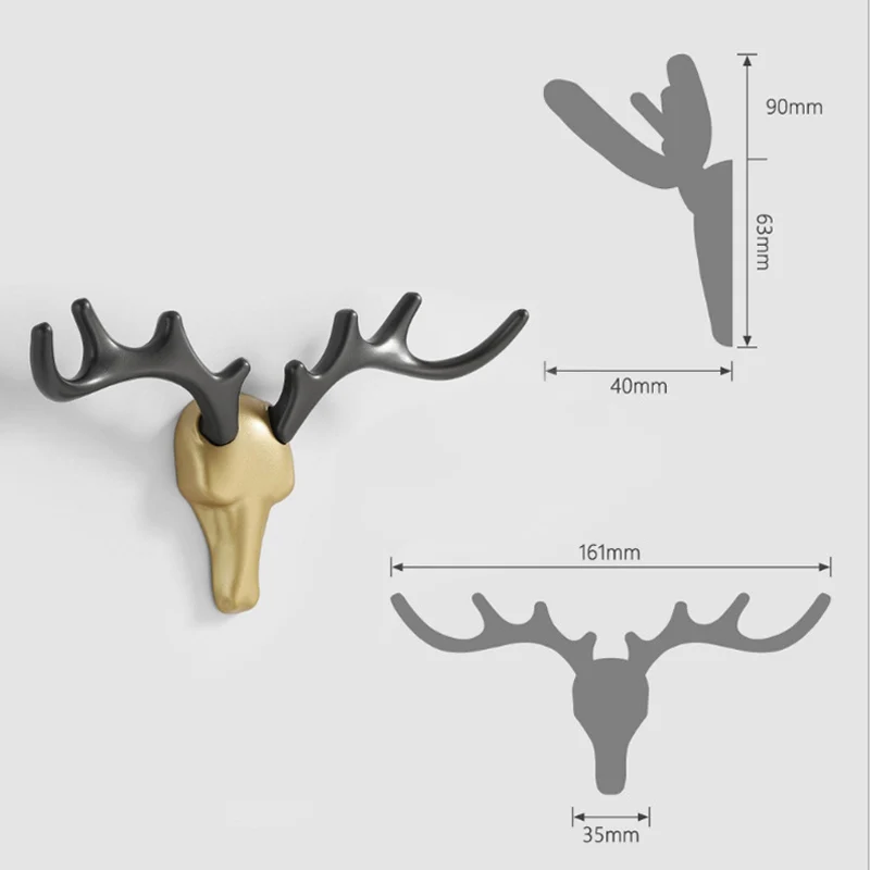 Крючок для пальто из сплава с оленьими рогами Ювелирное Украшение гостиной