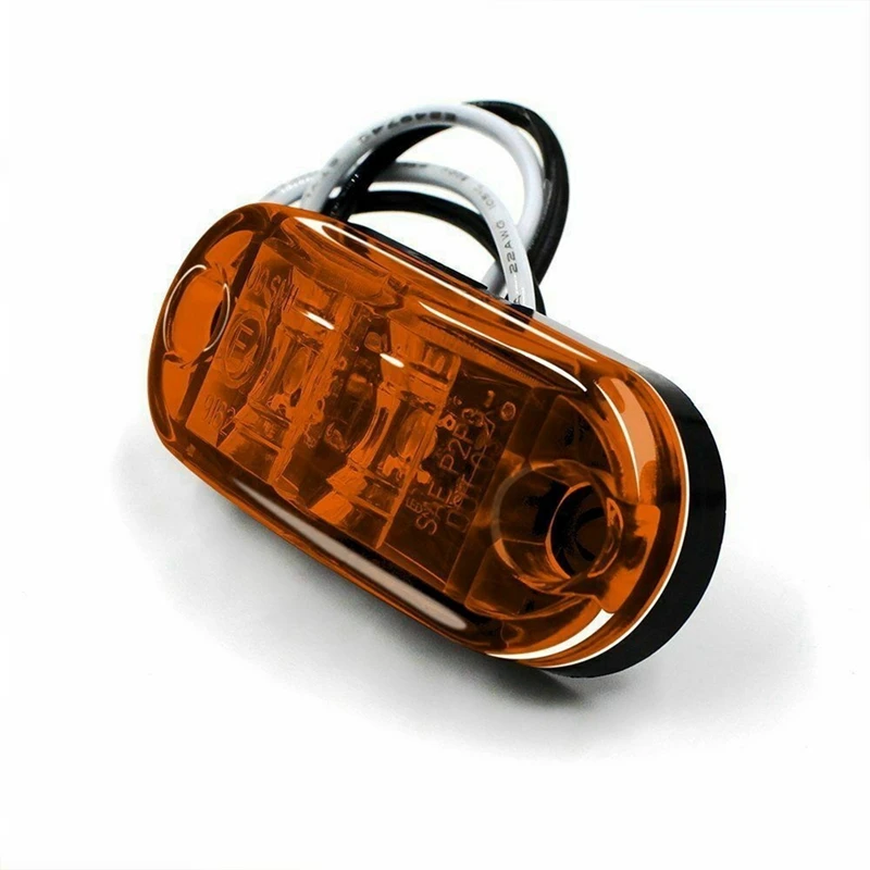 

30X Amber+30X Red LED Car Truck Trailer RV Oval 2.5 Inch Side Clearance Marker Light