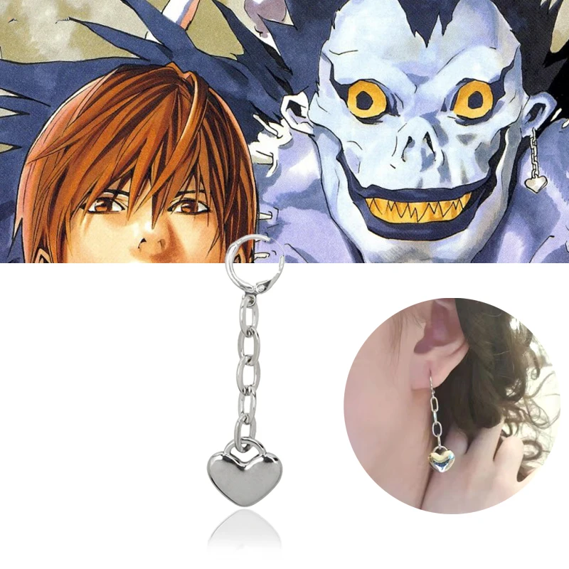 

Death Note Ryuuku Drop Earrings Anime Coplay Props Earrings Stars Teardrop Poker Earring Stud Unisex Ear Clip Gift