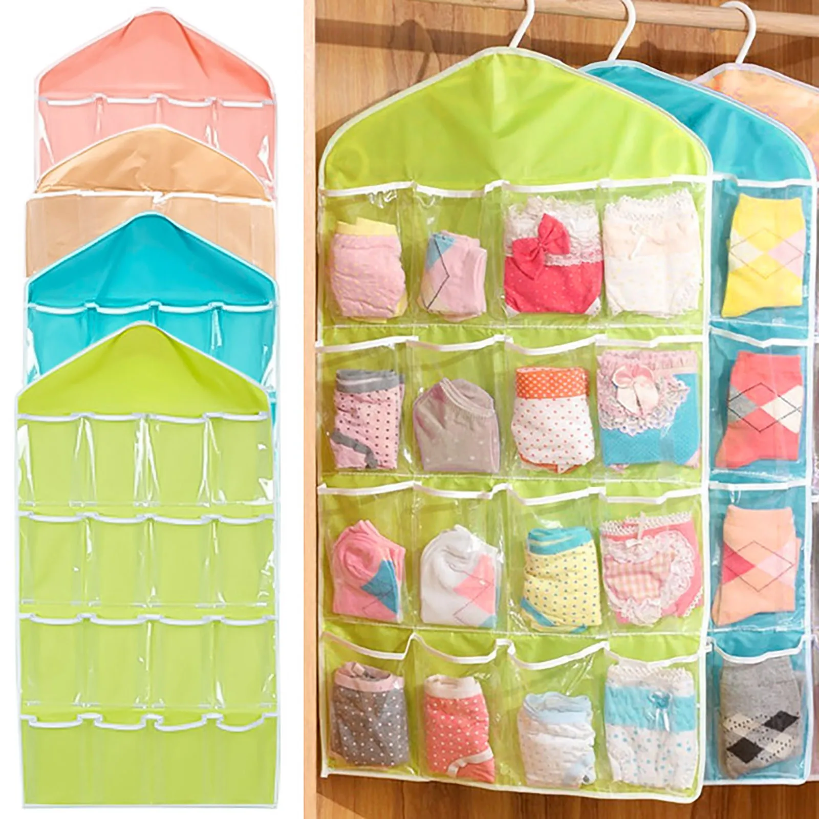 

Портативная вешалка для носков, бюстгальтеров, нижнего белья, 16 ячеек