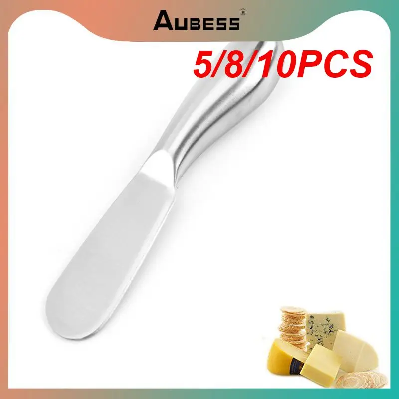 

5/8/10PCS Thickened Cream Knife Portable Dessert Jam Knife Stainless Steel Butter Knife Cheese Slicer Kitchen Baking Tools