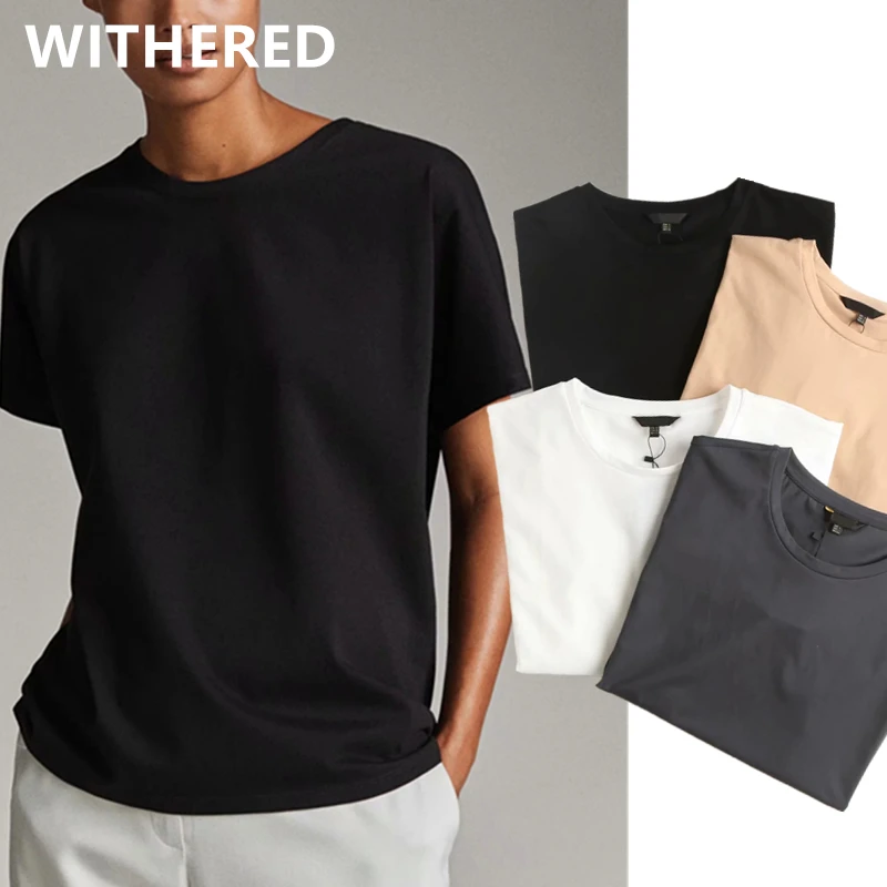 

Withere England Style Simple Multicolor Solid O-neck Cotton Summer T Shirt Women Harajuku Tshirt Camisetas Verano Mujer 2022 Top