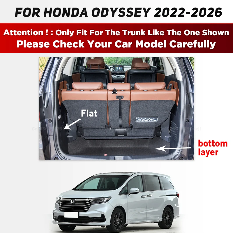 Фото Для Honda Odyssey 2015-2026 25 24 23 22 21 3D Коврик в багажник автомобиля, всепогодный, для заднего багажника, защитный вкладыш в багажник №2