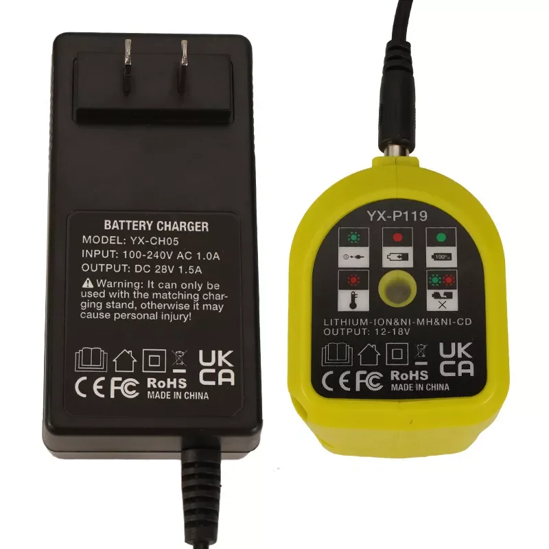 

NEW2023 Battery Charger Fast 1A for RYOBI 12V 14.4V 18V Ni-CD Ni- Li-ion P110 P117 P107 P108 for RYOBI one+ Battery P119