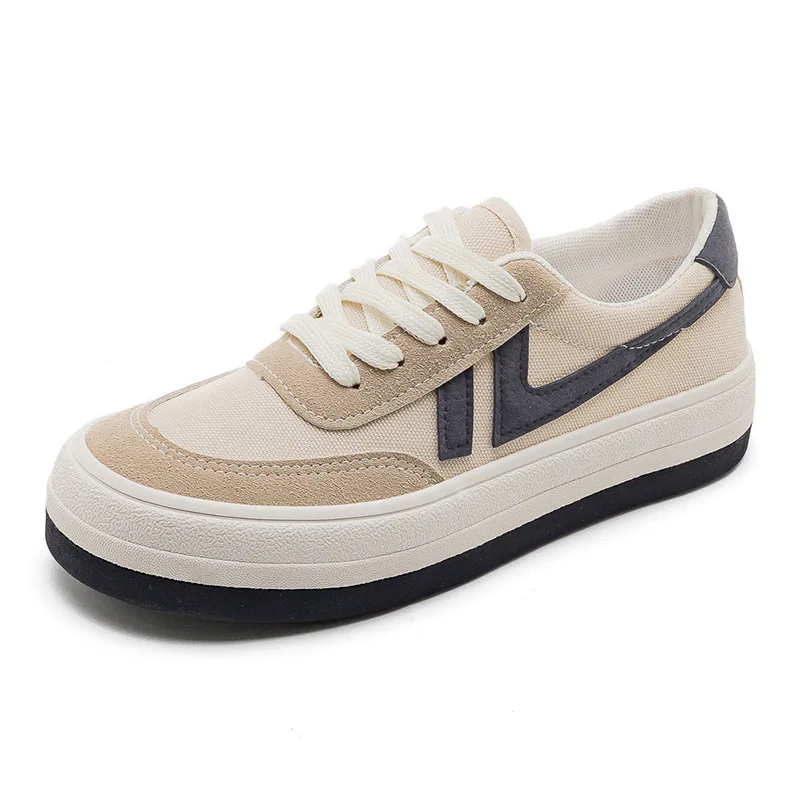 New Casual Shoes Women's 2022 Spring Ulzzang Tide Canvas Shoes New All-match Flat Fashion Women's White Shoes Free Shipping