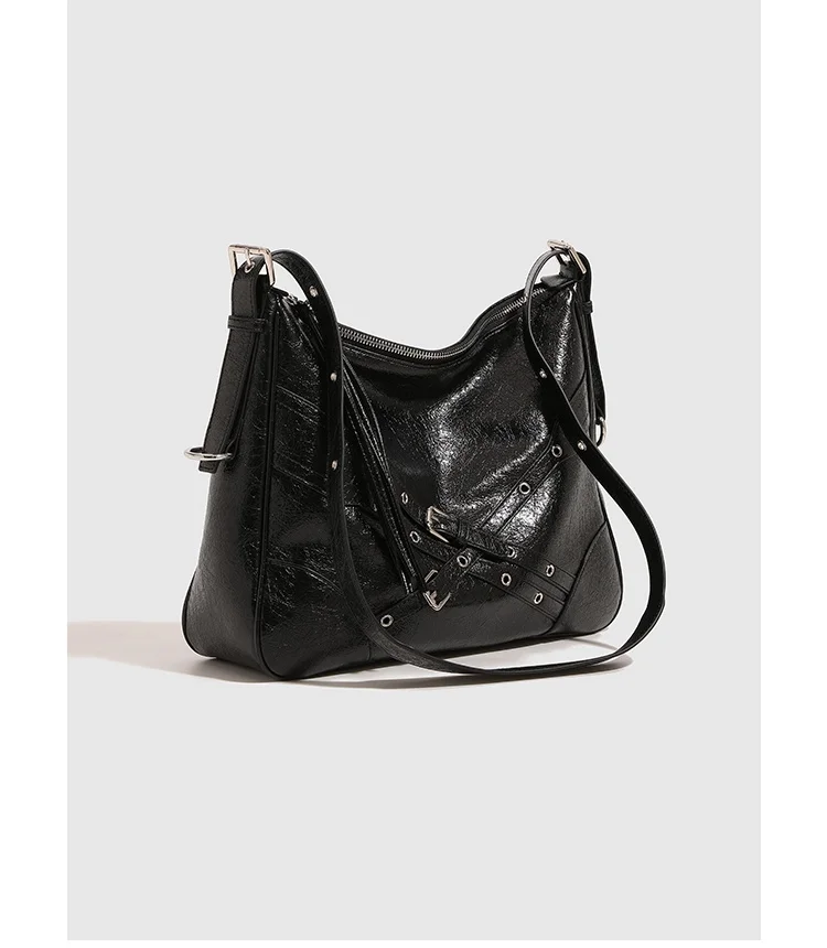 Сумки через плечо в стиле панк для женщин 2024 винтажная модная тенденция большие