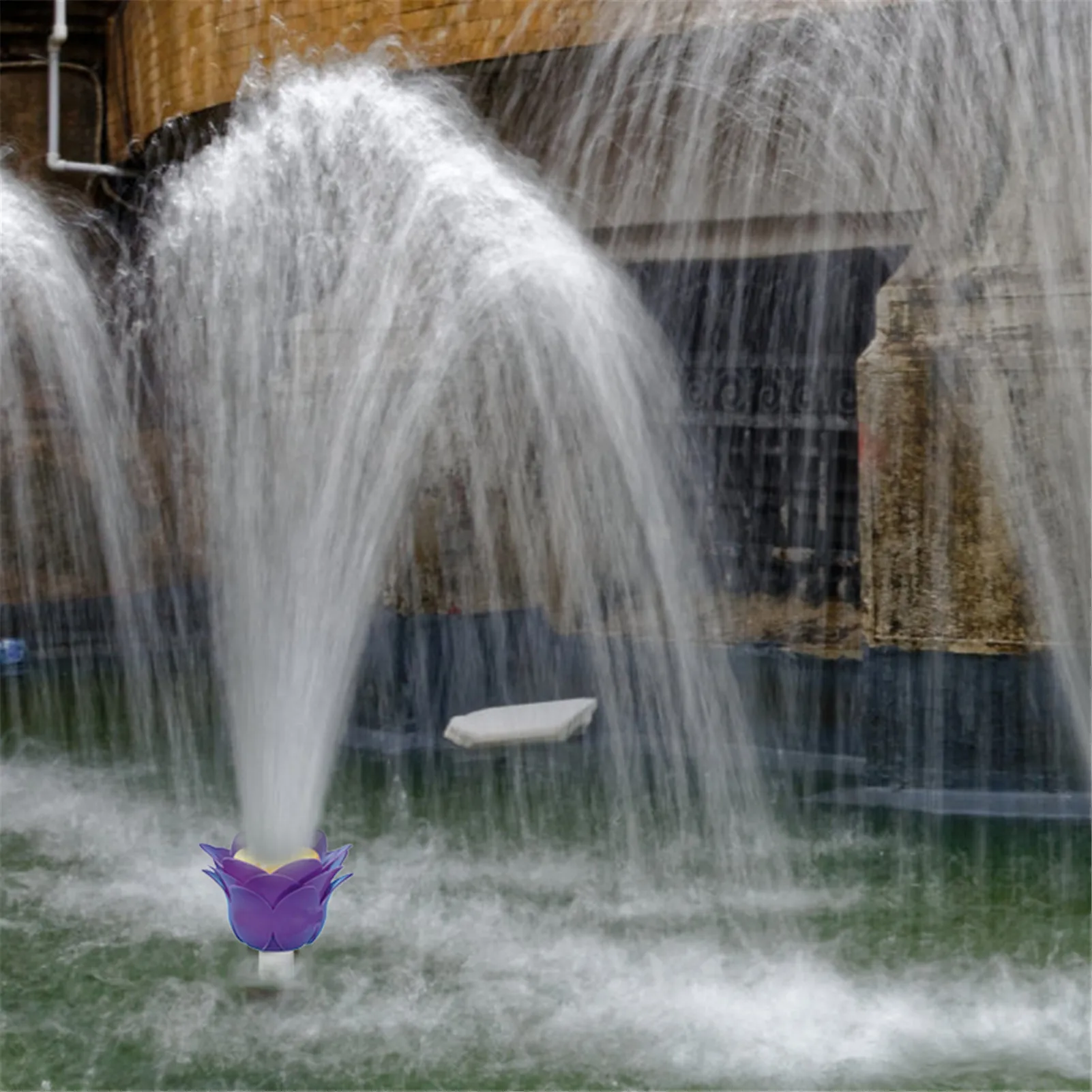 

Flower Shape Pool Fountain Great Water Sprinkler Pool Spray Pond Decoration East To Install Small Waterfall Spray Water Fun