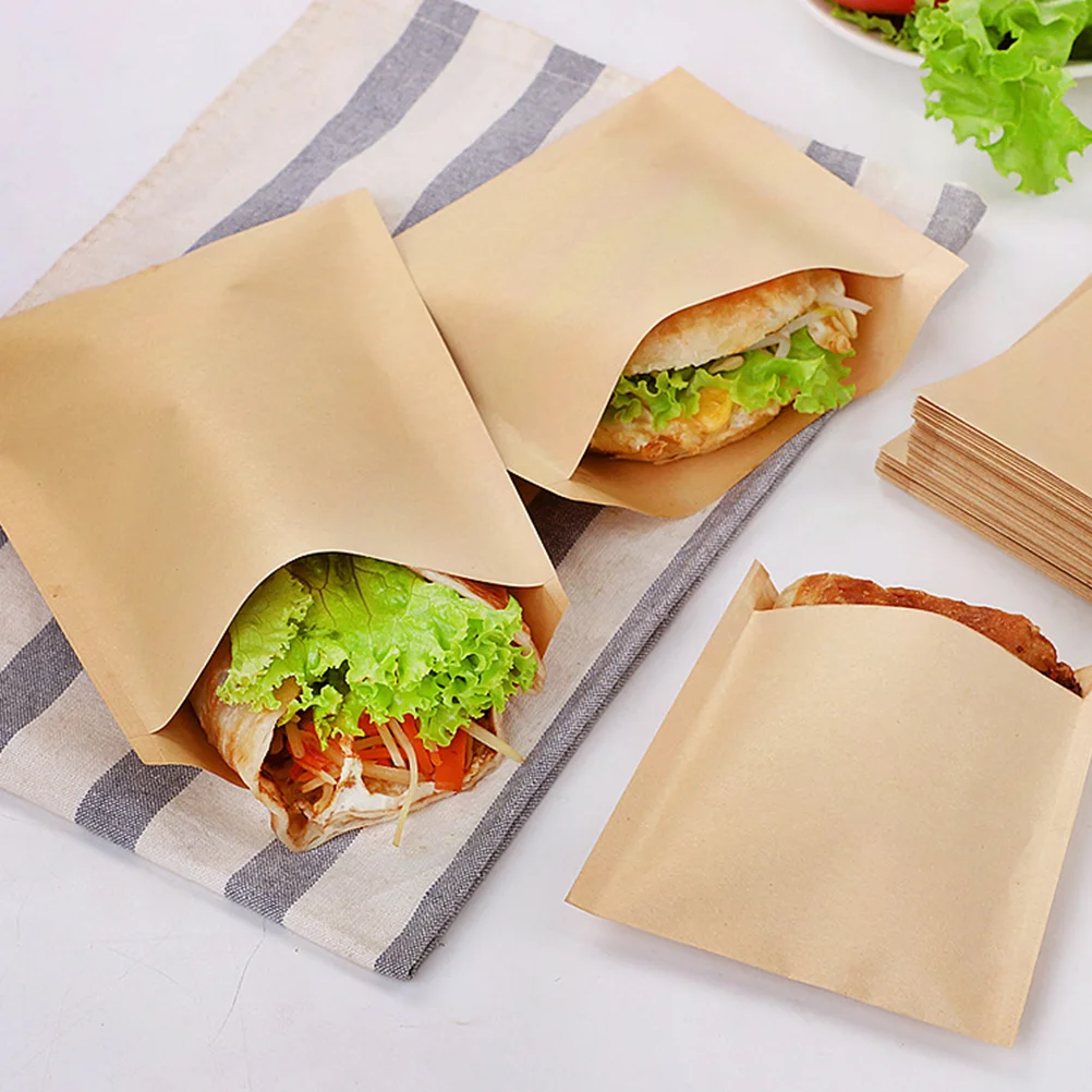

500Pcs Pastry Party Paper Snack Bags French Fries Bags for Storage Fried Food Packing Wrapping