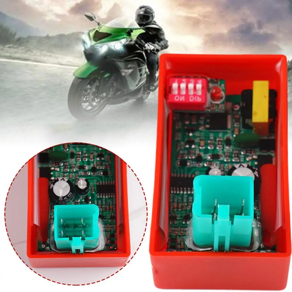 Программируемый CDI для мотоцикла Lgnition 4 Pin DC гоночный ящик с переключателем DIP ACTIVE