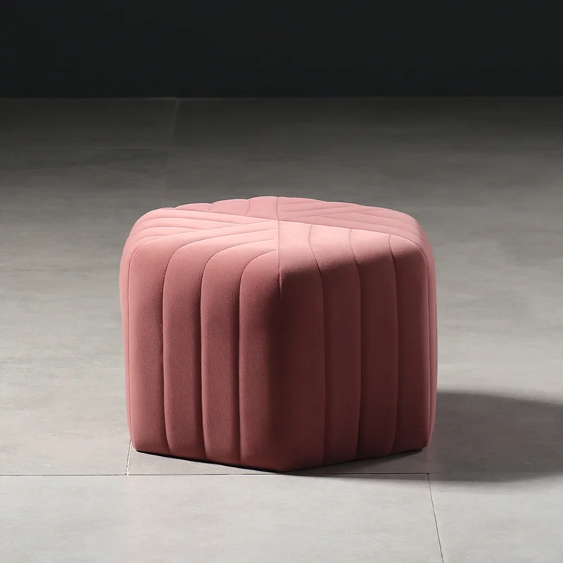 Taburete bajo rosa para suelo de espera, silla de pedicura para pasillo,...