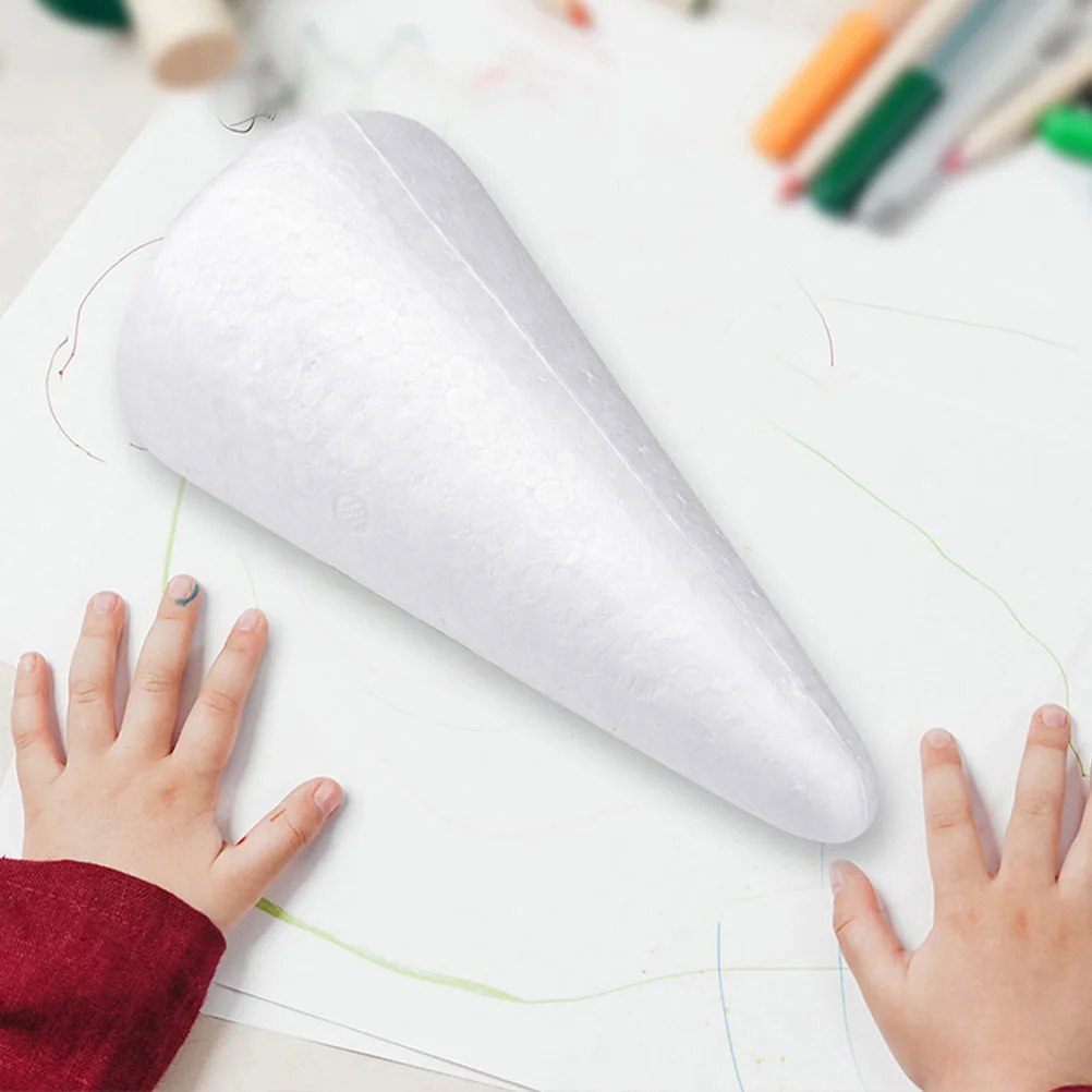 15 шт. пенопластовый конус конусы для рисования игрушки рождественские белые