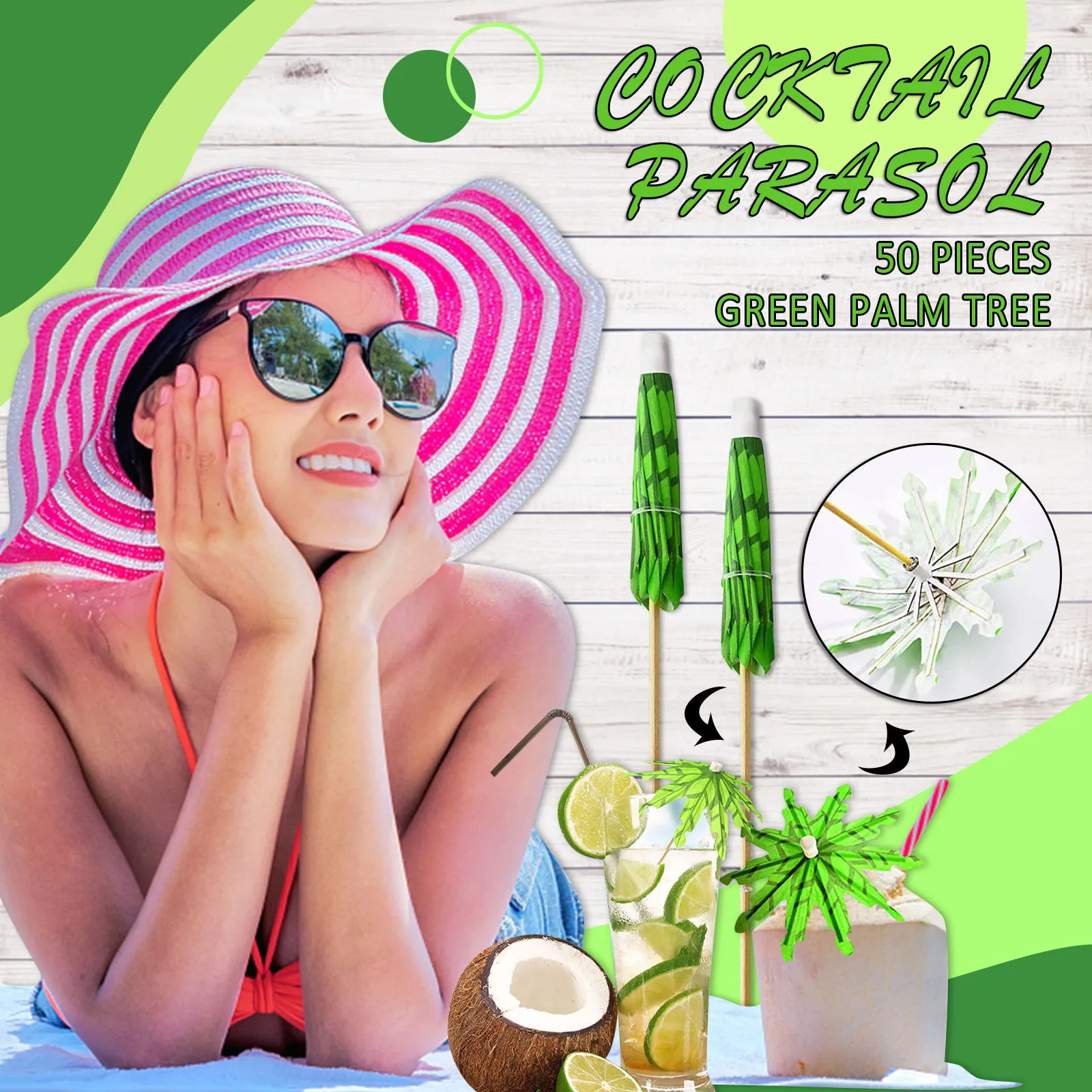 50 шт. бумажные зонтики из пальмы зубочистки Коктейльные Палочки зонтик для лета